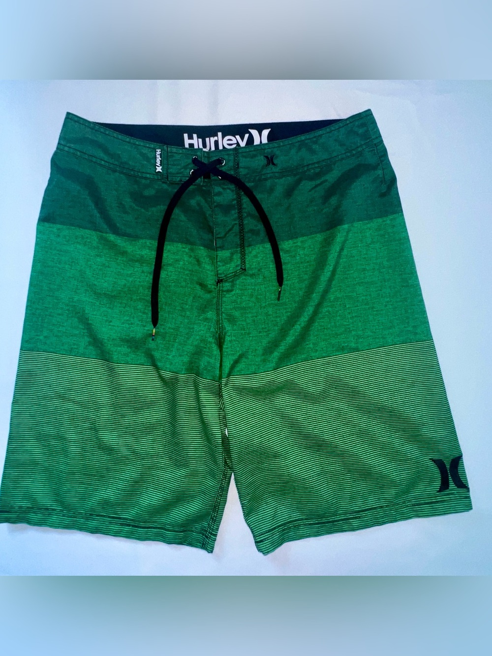 Men's HURLEY Boardshorts Green color block, Size 34